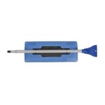 Snow Joe SJBLZD 2-In-1 Telescoping Snow Broom + Ice Scraper | 18-Inch Foam Head (Blue)