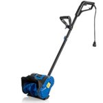 Goplus Electric Corded Snow Thrower, 12-Inch Width 6-Inch Depth Powerful Snow Removal Machine Shoveling Kit w/Dual Safety Switch, 9AMP, 400-lb/Minute (Blue)