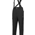 Little Donkey Andy Men’s Winter Ski Snow Bibs Insulated Water Resistant Windproof Snowboard Pants with Adjustable Suspenders Black XL