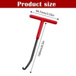 Aienxn 2PCS Motorcycle Exhaust Spring Hooks T Shaped Handle Spring Puller Tool Snowmobile Spring Puller Removal Tool for Motorcycle(Red) K1-013-R