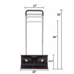 SHANTRA Wheeled Snow Shovel, Rolling Snow Pusher 26-in Heavy Duty Adjustable Snow Push Plow on Wheels Snow Removal Tool for Driveway, Pavement or Path