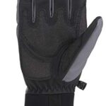 Carhartt mens Flexer Cold Weather Gloves, Dark Grey/Black, Medium US