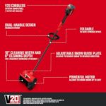 CRAFTSMAN Electric Snow Shovel, 20V 10-Inch Cordless Snow Shovel, Adjustable Direction & Handle, Battery Powered Snow Blower for Patio Deck Driveway (Bare Tool)