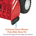 AR-PRO 490-241-0010 Universal Snow Thrower Slide Shoes – Fits Most 2-Stage and 3-Stage Snow Throwers – Made with Durable Polyurethane – Includes Mounting Hardware