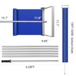 Yowpsy Snow Roof Rake, 20FT Adjustable Aluminum Roof Snow Removal Tool, Two 3” Wheels & 15FT 420D Oxford Cloth, Sturdy Cutting Frame with Premium Quality Materials, Anti-Slip Handle, Lightweight.