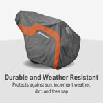 Husqvarna 582846301 Heavy Duty Snow Blower Cover for Most Two-Stage Snow Throwers, Durable, Water-Resistant Snow Blower Accessories, Orange/Gray