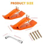 UTVJATV 2PCS Tractor Bucket Protector Skid Edge Anti-Skid Protector with Double Lock Nuts and Bolts Ski Edge Protector for Snow Leaves Removal, Spreading Gravel (Orange)