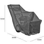 Himal Snow Thrower Cover-Heavy Duty Polyester,Waterproof,UV Protection,Universal Size Snow Blower Covers for Most Electric Two Stage Snow Blowers 58″ L x 33″ W x 52″ H(XL)