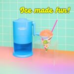 Hawaiian Shaved Ice Mini Snow Cone Machine – Portable Countertop Ice Shaver with No Slip Base – No Electricity Needed – Ice Cup Included – Lightweight – Stainless Steel Blade