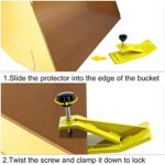 VEVOR Tractor Bucket Protector, 2pcs Ski Edge Protector, 12’’ Long Turf Tamer Skid Protector, 4’’ Width, Heavy Duty Steel Bucket Attachment for Snow Leaves Removal, Spreading Gravel, Yellow