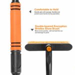 KangNa Car Snow Brush with Ice Scraper and Foam Grip Detachable Snow Mover, Snow Brush Removal Extendable for Car Auto SUV Truck Windshield – Orange