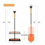 ORIENTOOLS Extendable Waterproof Snow Brush and Ice Scraper with Soft Grip, Heavy Duty Snow Removal Tool with an Extra Shovel Head, an Ideal Accessory for Car, Truck, Vehicle, etc.