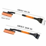 Snow Shovels, Snow Shovel for Vehicle, Snow Removal Snowbrush for Car Truck Driveway Camping Outdoor Activities (3#Orange