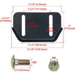 KOOTANS 1pair 784-5580 Snow Thrower Slide Plate Shoes Heavy Duty Metal Snow Blower Slide Skids Replace for MTD 784-5580-0637 Cub Cadet Yardman Troy Bilt Craftsman, for Stens 780-420 (Black)