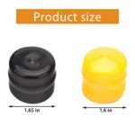 KINTLE 8 Pcs M143338 532104757 Yellow & Black Rubber Wheel Axle Hub Caps for J-OHN Deere Huskee Poulan Crafstman Ryobi Lawn Mower Tractor Snow Blower, Replaces 532175039 104757X 104757X428