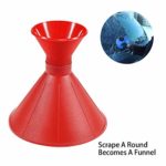 Magic Car Scrape A Round Ice Scraper for Car Cone-Shaped Windshield Bulk Ice Scraper Car Snow Removal Shovel Tool(Red 1)
