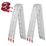 Yaheetech Pair 7.5′ Aluminum Truck Ramps/ATV Ramps/Motorcycle Ramp/Loading Ramps for Lawn Mower/Pickup Trucks/Snow Blower 1500lb Capacity