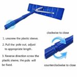 MTB Telescoping Snow Roof Rake, Blue, with 21-ft Extension Aluminum Handle Rooftop Snow Removal Tool