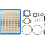 Carburetor Overhaul Carb Rebuild Air Filter Kit For Briggs & Stratton 498260 492495 493762 5 HP Quantum Vertical Shaft Engine Lawn Mower Yard Machine Sears craftsman 4 cycle Snowblower Snow Thrower