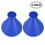 Magic Car Scrape A Round Ice Scraper for Car Cone-Shaped Windshield Bulk Ice Scraper Car Snow Removal Shovel Tool(2pack Blue)