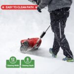 Electric Cordless Snow Shovel – Battery Snow Blower with Adjustable Handle Electric Snow Thrower for Driveway clearing 12 Inch 20V 4.0Ah Cordless Snow Blower for Driveway
