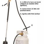 Flame King YSNPQ-5000T Heavy Duty 500,000 BTU Propane Torch Weed Burner with Flint Striker, 500k, Black