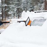 Snow Moover 39″ Extendable Snow Brush with Squeegee, Ice Scraper & Emergency Car Snow Shovel – Foam Grip – Auto Window Ice Removal – No Scratch Removal Tool – Trucks SUV – Vehicle Windshield