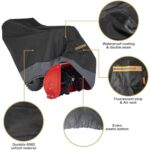 Snow Thrower Cover, Heavy Duty 600D Oxford Fabric Snow Blower Cover All Weather Premium Waterproof Dustproof UV Protection Fit Most Electric Two-Stage Snow Blowers (51.2″L x 33.1″W x 40.2″H)