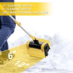 Cordless Snow Blower Compatible for DeWalt 20V Battery, 11″ Electric Snow Shovel for Driveway Max 26FT Throw Distance, 6″ Clear Depth with Front Handle & Telescoping Pole for Deck, Patio (Tool ONLY)