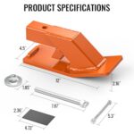 2024 New Upgraded Tractor Bucket Protector(Orange),4.5” Wide Skid Edge Protector, 3/8” Thick Ski Edge Protector with Anti-slip Steel Plate for Snow Leave Removal Spreading Gravel,1 Pack