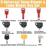 MANUTEX Snow Blower Keys Set 9 Pcs Lawn Mower Keys for Cub Cadet MTD John Deere Husqvarna Toro Craftsman Kubota Troy-Bilt Snow Engines 625-05000 63-8360 532411935 AM132500 GY20680 83357 925-2054A