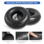 Heavy Duty 15×6.00-6 Butyl Inner Tubes with TR-87 Bent Valve Stem, Premium Replacement 6.00/6.50-6 Lawn Mower Tire Tubes Fit for Snow Blowers, Go Karts, Golf Carts, Wheelbarrows and More 2 Pcs