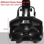 Goplus Electric Snow Blower, 18-Inch 15 Amp Motor Corded Snow Thrower with 10-Inch Clearing Depth, Snow Shovel for Yard Driveway Sidewalk (Blue)