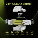 POWITEC 2Pack 6.0Ah Replacement Battery for Snow Joe Sun Joe 24V Battery for Snow Joe 24VBAT-LTE/LTW/LT 24BAT-LTX Series