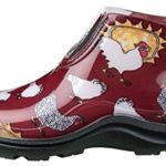 Sloggers Women’s Waterproof Rain and Garden Ankle Boots with Comfort Insole, Chickens Barn Red, Size 7, Style 2841CBR07