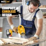 4.0Ah Cordless Snow Blower, Electric Cordless Leaf Blower with Battery and Charger, 20V Lightweight Battery Powered Air Blowers for Lawn, Patio, Car Dryer Snow Blower Turbo Fan