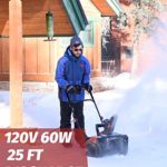 PowerSmart Snow Blower, 15 AMP Electric Snow Blower, 120V 60HZ Corded Snow Blower, Electric Single Stage Snow Blower 18-INCH Remove Width, DB5017