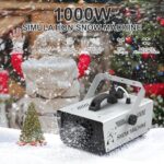 1000W Snow Machine Remote & Manual Control Snowflake Making Adjustable Snowflake Size Snowmaker Perfect for Christmas,Weddings and Theatrical Effects