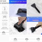 2 Pcs Ice Scrapers, Magical Ice Scraper Car Snow Ice Brushes, with Foam Handle Frost and Snow Removal Tools for Car Auto SUV Truck Windshield Windows (Black Outside and Red Inside + Black)