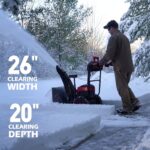 PowerSmart 80V 26″ Cordless Snow Blower, 2-Stage Self-Propelled with (2) 6.0Ah Batteries & (1) Charger (HB2805B)