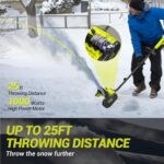LITEKON 40V Brushless Cordless Snow Shovel, 13-Inch Electric Snow Blower with 4.0Ah Batteries & Charger, Battery-Powered Snow Removal with 25FT Throw Distance for Patio, Deck, Driveway