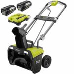 Ryobi 20 in. 40-Volt Brushless Cordless Electric Snow Blower – Two 5.0 Ah Batteries/Charger Included