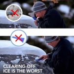 Fullyy Round Windshield Ice Scrapers, Magic Cone-Shaped Car Windshield Ice Scrapers, PureZoneA Car Snow Removal Shovel Tool