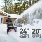 PowerSmart 80V 24in. Self-Propelled Cordless Snow Blower, 2-Stage with 6.0Ah Battery and Charger (HB2805A)