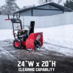 PowerSmart 24-Inch Snow Blower Gas Powered, 212cc 4-Cycle Engine with Electric Start, 2-Stage Self-Propelled Snow Blower PS24