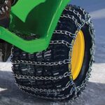 OakTen Set of 2 20×8.00×8 Tire Chains for Lawn Garden Tractors Mowers and Rider, 2-Link Lawn Tractors Tire Chains