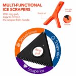 RUN STAR Ice Scrapers for Car Windshield, Windshield Scraper, Snow Removal Tool, Snow Scraper Shovel for Car, No Scratch, 2 Pack