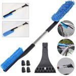 GKanMore Snow Brush Ice Scraper with Car Wash Mop, Detachable Freely Assembled 3-in-1 Multifunction Car Snow Removal Tool, Car Windshield Cleaner Tool