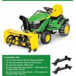 Snow Blower Storage Dollies – Heavy Duty Replacement for John Deere LP70692 – Adjustable Brackets & Locking 360°Swivel Casters – Fits 44″, 47″, 54″ Snow Blower Attachments