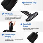 vplus Retractable Snow Shovel, Aluminium Alloy Snow Sand Mud Removal Tool for Car Snow Shovel Outdoor Camping and Garden, Detachable Construction, Black